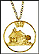 Iowa, Gold Plated Cut-Out Coin Necklace THUMBNAIL
