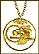 Indiana, Gold Plated Cut-Out Coin Necklace THUMBNAIL