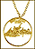 New Jersey, Gold Plated Cut-Out Coin Necklace THUMBNAIL