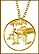 New York, Gold Plated Cut-Out Coin Necklace THUMBNAIL