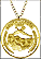 South Dakota, Gold Plated Cut-Out Coin Necklace THUMBNAIL