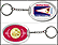 American Samoa Flag Keychain - with Gold Plated Territorial Quarter THUMBNAIL