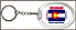 Colorado - State Flag Keychain - with Gold Plated State Quarter THUMBNAIL