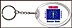 Indiana - State Flag Keychain - with Gold Plated State Quarter THUMBNAIL