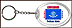 Louisiana - State Flag Keychain - with Gold Plated State Quarter THUMBNAIL