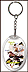 Mississippi - State Bird & Flower Keychain - with Gold Plated State Quarter THUMBNAIL