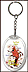 North Carolina - State Bird & Flower Keychain - with Gold Plated State Quarter THUMBNAIL