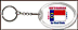 North Carolina - State Flag Keychain - with Gold Plated State Quarter THUMBNAIL