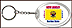 New Jersey - State Flag Keychain - with Gold Plated State Quarter THUMBNAIL