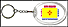 New Mexico State Flag Keychain - with Gold Plated State Quarter THUMBNAIL