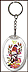 New York - State Bird & Flower Keychain - with Gold Plated State Quarter THUMBNAIL