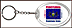 Pennsylvania - State Flag Keychain - with Gold Plated State Quarter THUMBNAIL