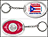 Puerto Rico Flag Keychain THUMBNAIL