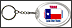 Texas - State Flag Keychain - with Gold Plated State Quarter THUMBNAIL