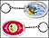 US Virgin Islands - Bird Keychain - with Gold Plated Territorial Quarter THUMBNAIL
