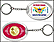 US Virgin Islands Flag Keychain - with Gold Plated Territorial Quarter THUMBNAIL