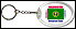 Washington - State Flag Keychain - with Gold Plated State Quarter THUMBNAIL