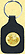 Puerto Rico Quarter Leather Keyring - with Gold Plated Territorial Quarter THUMBNAIL