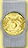 Georgia Quarter Money Clip - with Gold Plated State Quarter THUMBNAIL