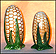 Ears of Corn - Salt and Pepper Shakers, Goebel Figurine  #P158 A/B THUMBNAIL