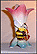 Vase - Bee Playing Bass Fiddle, Goebel Figurine  #VX 55A THUMBNAIL
