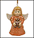 2025 Angel With Gingerbread Man - Peach Fuzz, Goebel Angel Bell THUMBNAIL