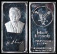 John F. Kennedy' Art Bar by Hamilton Mint. THUMBNAIL