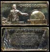 Monroe Doctrine, gold plated' Art Bar by Hamilton Mint. THUMBNAIL