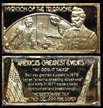 Invention of the Telephone, gold plated' Art Bar by Hamilton Mint. THUMBNAIL