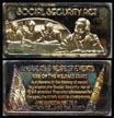 Social Security Act, gold plated' Art Bar by Hamilton Mint. THUMBNAIL