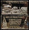 Transcontinental Railroad, gold plated' Art Bar by Hamilton Mint. THUMBNAIL