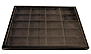 Chipboard Display Case, 20 Section 12 x 16 x 3/4'', black THUMBNAIL