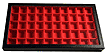 Chipboard Display Case, 50 Sect 7 3/4 x 14 1/2 x 1'', red THUMBNAIL
