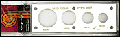 Capital Plastics #415, US Gold Type Set $20, $10, $5, $2 1/2, White THUMBNAIL