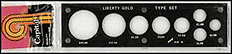 Capital Plastics #416B, Liberty Gold Type Set $20, $10, $5, $3, $2 1/2, $1 Type 1, 2, and 3, Black THUMBNAIL