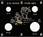 Capital Plastics #420G, US Gold Type Set $20, $10, $5, $2 1/2, with Illustration, Black THUMBNAIL