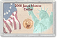 Edgar Marcus & Co Snap-Tite Commemorative Coin Display - James Monroe Presidential Dollar THUMBNAIL