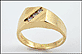 Men's Diamond Ring in 14K Yellow Gold THUMBNAIL