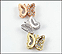 Diamond Butterfly Pendant in 14K Tri-Color Gold THUMBNAIL