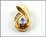 Tanzanite and Diamond Pendant in 14K Yellow Gold THUMBNAIL