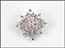 Diamond Cluster Pin in 14K White Gold THUMBNAIL