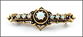 Opal Bar Pin in 14K Yellow Gold THUMBNAIL