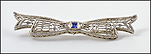 Filigree Bow Pin in 14K White Gold THUMBNAIL
