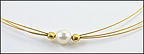 Fine Gold Multi Strand with Pearl in 14K Yellow Gold THUMBNAIL