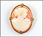 Shell Cameo Pin in 10K Yellow Gold THUMBNAIL