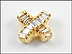 'X' Diamond Pendant in 14K Yellow Gold THUMBNAIL