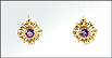 Frilly Amethyst Earrings in 14K Yellow Gold THUMBNAIL