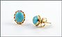 Turquoise Earrings in Yellow Gold THUMBNAIL