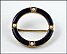 Enameled Circle Pin in 14K Yellow Gold THUMBNAIL