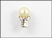 Pearl and Diamond Pendant in 18K White Gold THUMBNAIL
